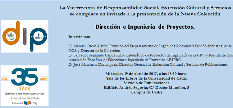 El sello Editorial UCA presenta la nueva colección ‘Dirección e Ingeniería de Proyectos’