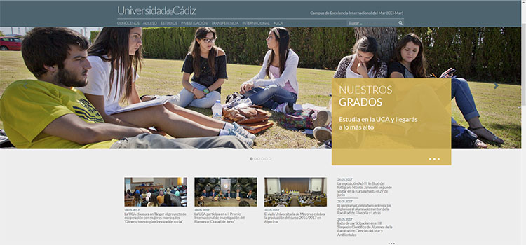 La UCA estrena una nueva web con una imagen renovada, actualizada y adaptada a dispositivos móviles