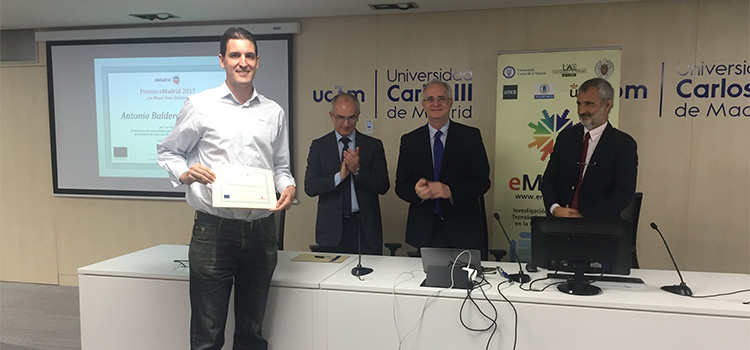 Antonio Balderas, mejor Tesis doctoral en tecnología educativa por ‘eMadrid 2017’
