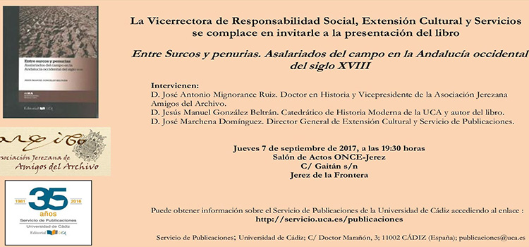 El sello Editorial UCA presenta hoy jueves 7 ‘Entre surcos y penurias’