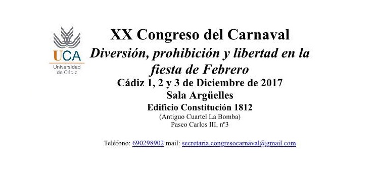 XX Congreso del Carnaval: ‘Diversión, prohibición y libertad en la fiesta de febrero’