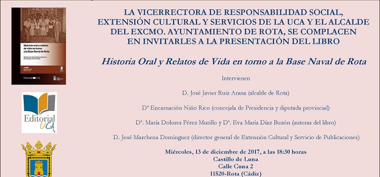 Presentación del libro ‘Historia Oral y Relatos de Vida en torno a la Base Naval de Rota’