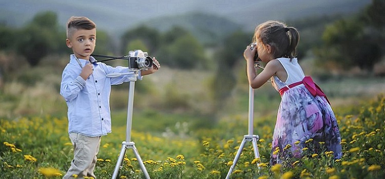 Fotografiando niños
