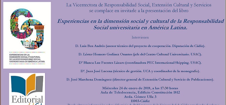 Presentación de ‘Experiencias en la dimensión social y cultural de la Responsabilidad Social universitaria en América Latina’