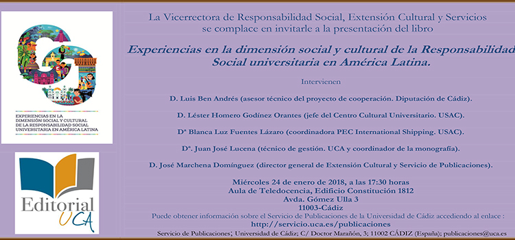 Presentación de ‘Experiencias en la dimensión social y cultural de la Responsabilidad Social universitaria en América Latina’