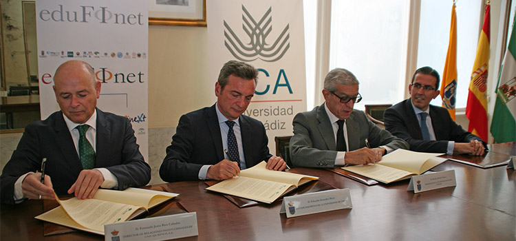 La UCA se suma al Proyecto Edufinet de Unicaja para impulsar la educación financiera de la ciudadanía en Cádiz