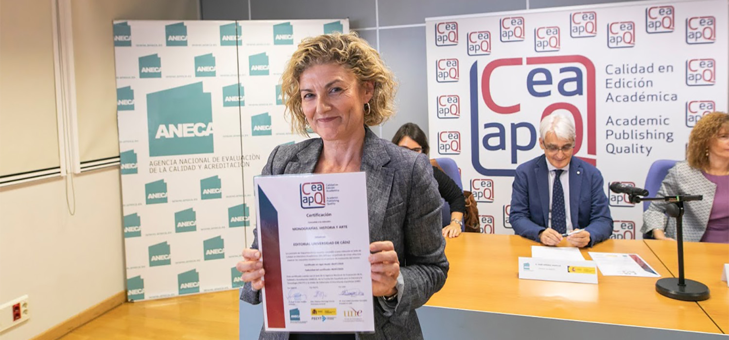 La colección ‘Monografías. Historia y Arte’ de la UCA obtiene el sello de Calidad en Edición Académica 2018