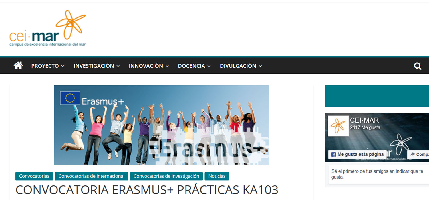 La Fundación CEI·Mar convoca Ayudas de Movilidad Europea para prácticas en empresas