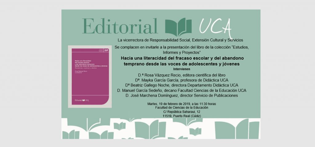 La UCA presenta ‘Hacia una literacidad del fracaso escolar’