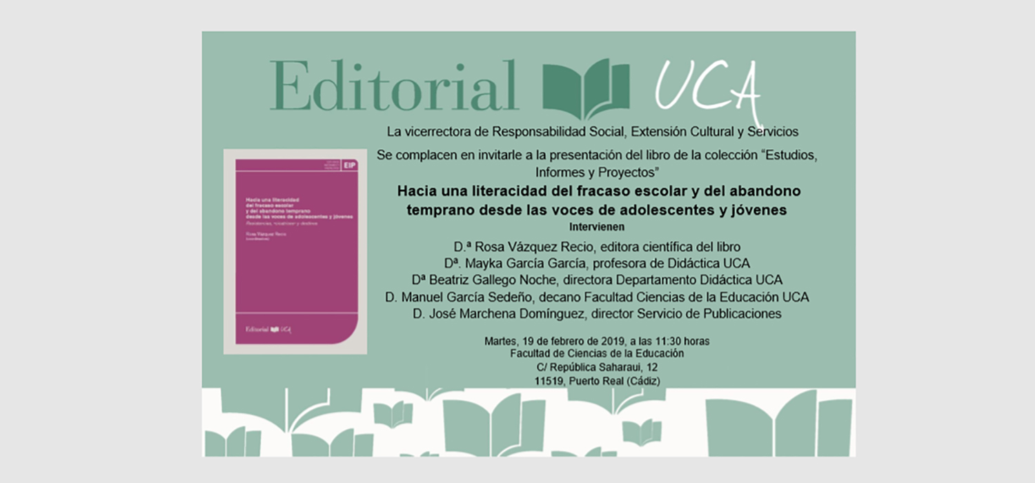 La UCA presenta ‘Hacia una literacidad del fracaso escolar’
