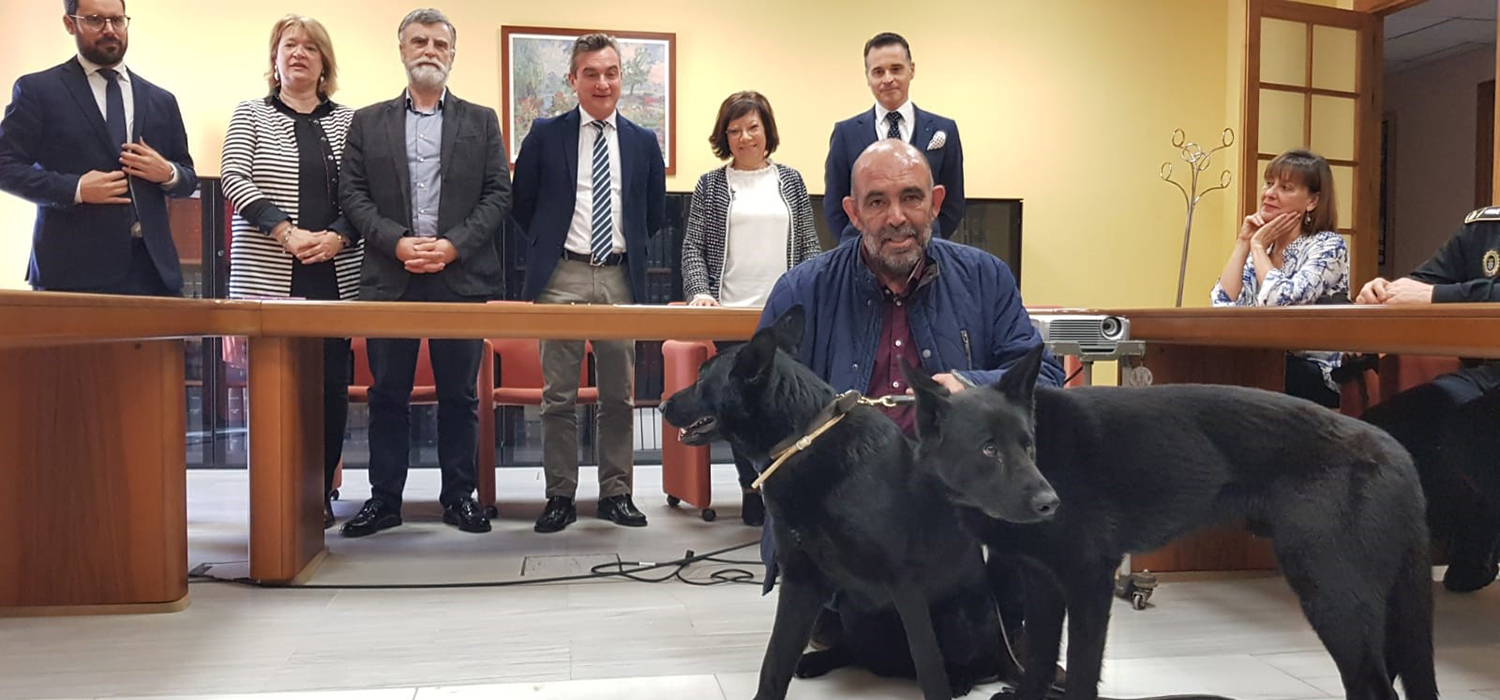 UCA y Ayuntamiento de Jerez apoyan un proyecto de investigación con perros de seguridad en violencia de género