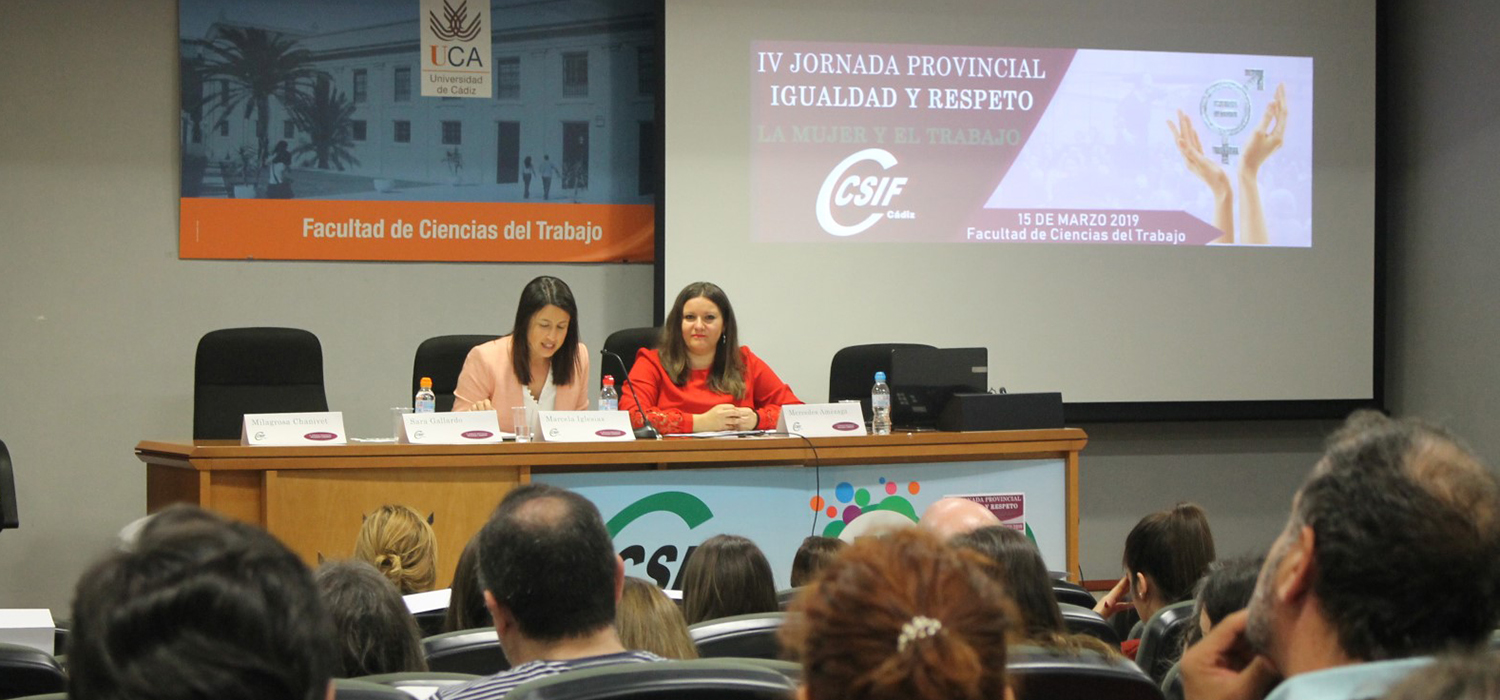 La IV Jornada Provincial ‘Igualdad y Respeto’ del CSIF se celebra en la UCA