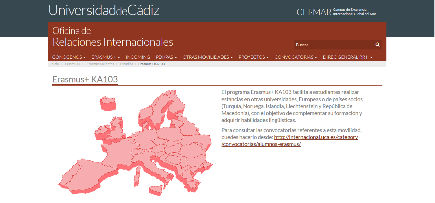 Abierta 2ª convocatoria de ayudas de movilidad europea Erasmus+ KA103 para el curso 2019/20