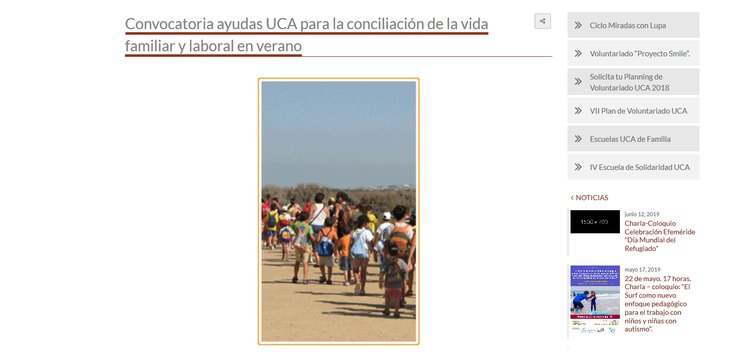 El plazo de las ayudas para la conciliación familiar y laboral comienza hoy en la UCA