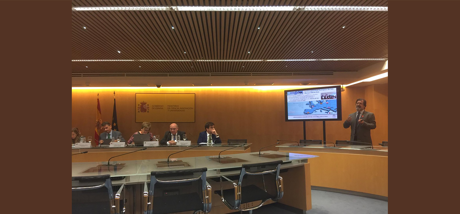 La Universidad Europea de los Mares SEA-EU se presenta en el Ministerio de Ciencia, Innovación y Universidades