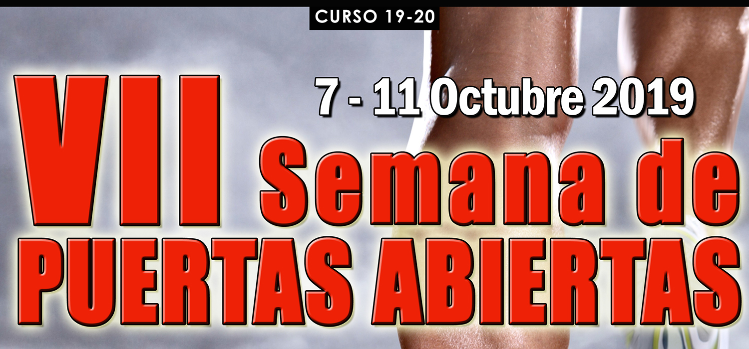 SEMANA DE PUERTAS ABIERTAS del Área de Deportes