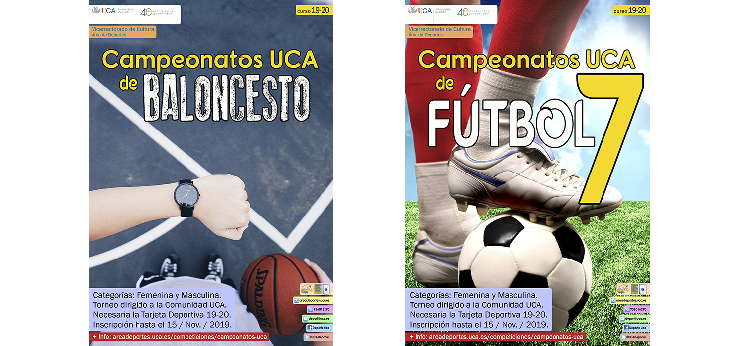 Abierto el plazo de inscripción para los Campeonatos UCA de Baloncesto y Fútbol 7