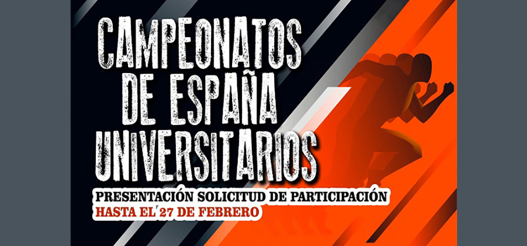 Abierto el plazo de presentación para los Campeonatos de España Universitarios 2020