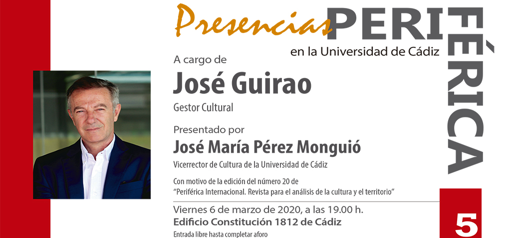 José Guirao protagoniza mañana las Presencias ‘Periférica’ de la UCA