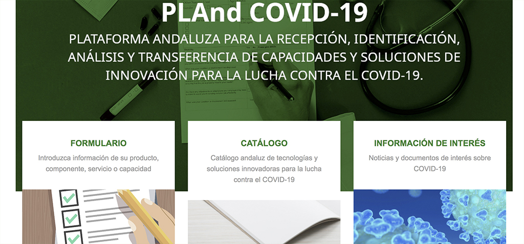 Diferentes propuestas de la UCA se incluyen en la Plataforma Andaluza PLAnd COVID-19