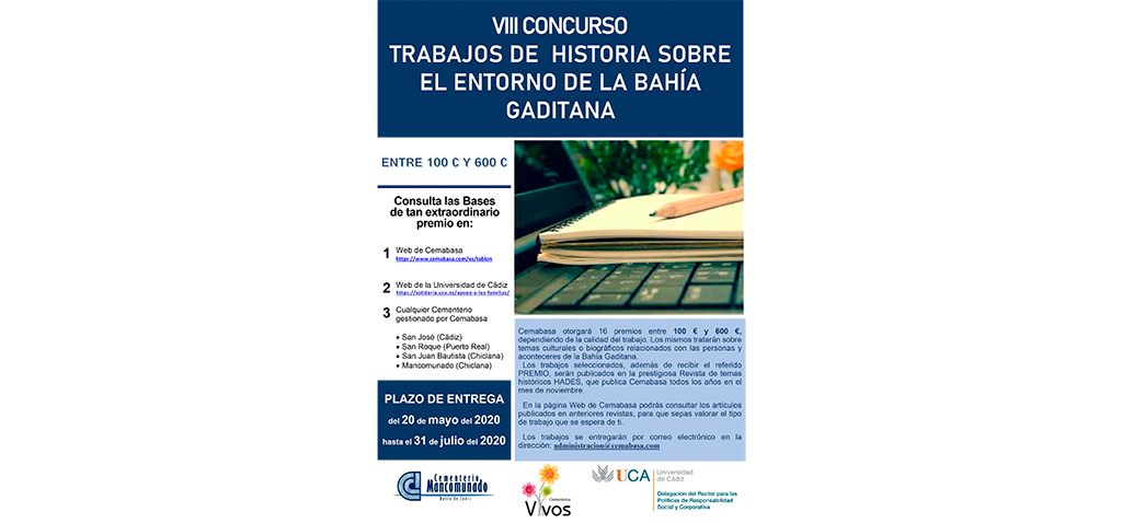 UCA y CEMABASA abren el plazo de presentación de los VIII Premios HADES 2020