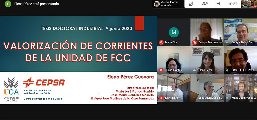 La Universidad de Cádiz y CEPSA celebran la defensa telemática de su primera tesis industrial