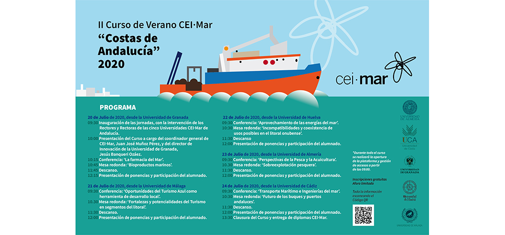 CEI·Mar presenta su II Curso de Verano ‘Costas de Andalucía 2020’, un recorrido por los temas marinos con futuro