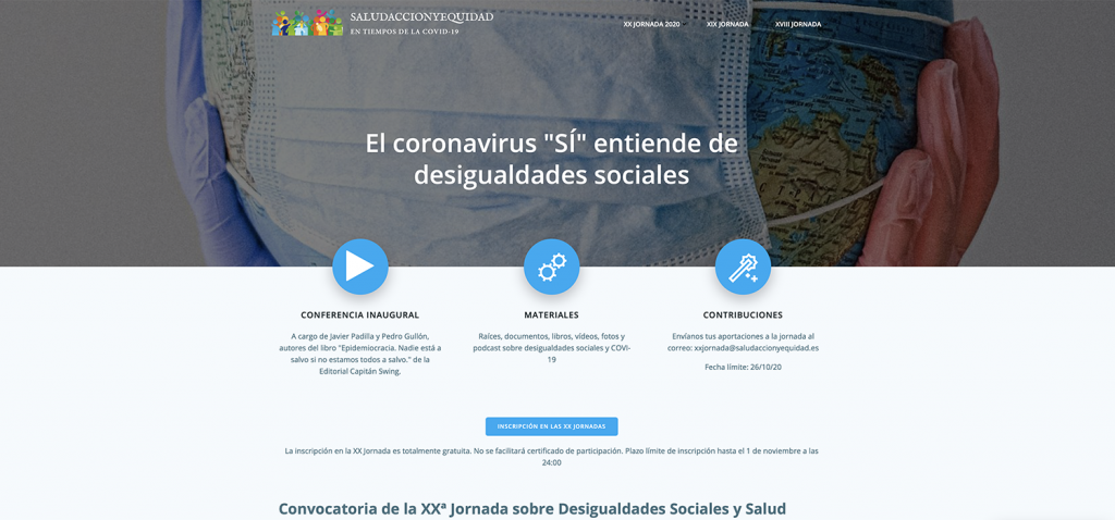 XX Jornada Desigualdades Sociales y Salud