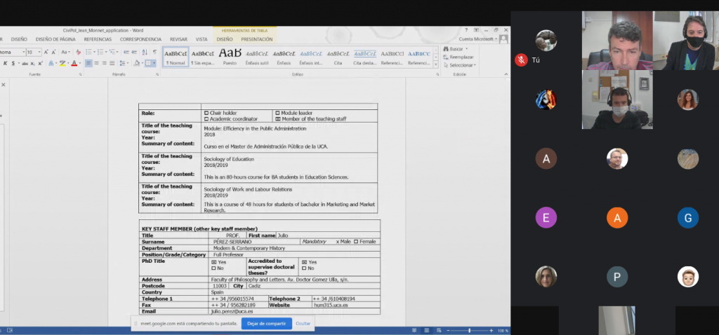 La UCA realiza el curso ‘Cómo preparar solicitudes de módulos Jean Monnet’