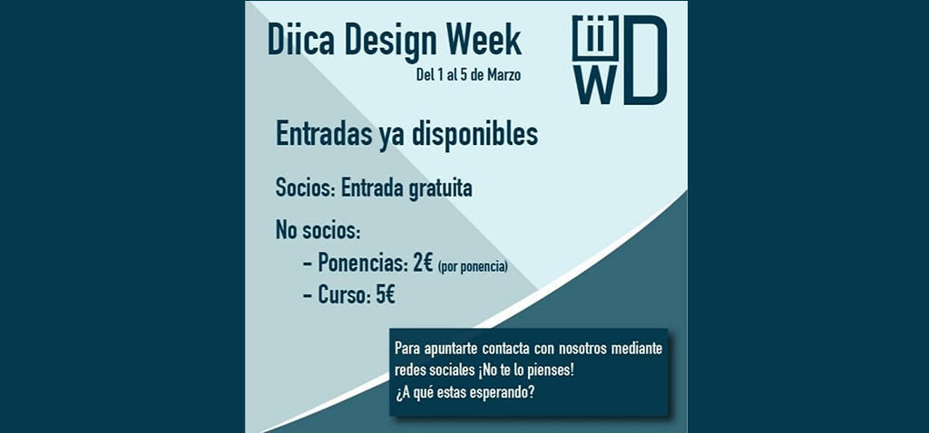 La 1ª ‘DIICA Design Week’ se celebrará del 1 al 5 de marzo