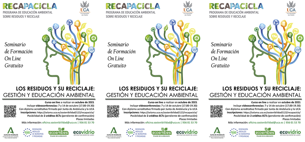 Abierto el plazo para el XI seminario ‘Recapacicla’ sobre ‘Los residuos y su reciclaje: gestión y educación ambiental’