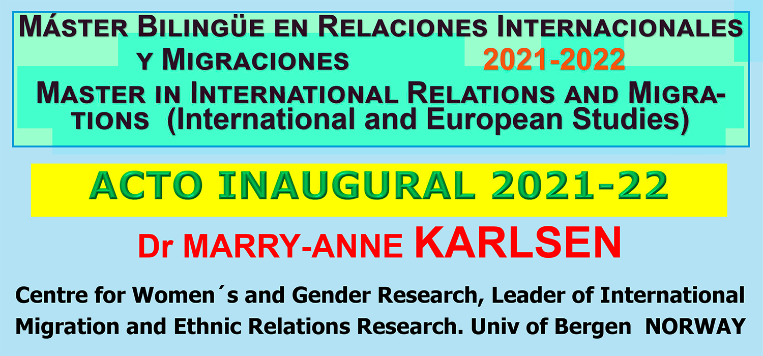 Conferencia Inaugural | Máster en Relaciones Internacionales y Migraciones