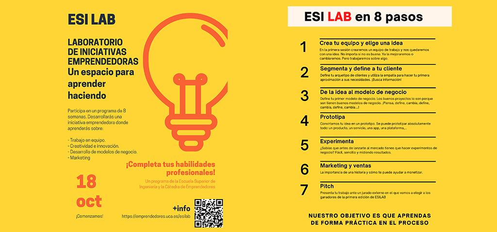 El Laboratorio de Iniciativas Emprendedoras te espera en la Escuela Superior de Ingeniería