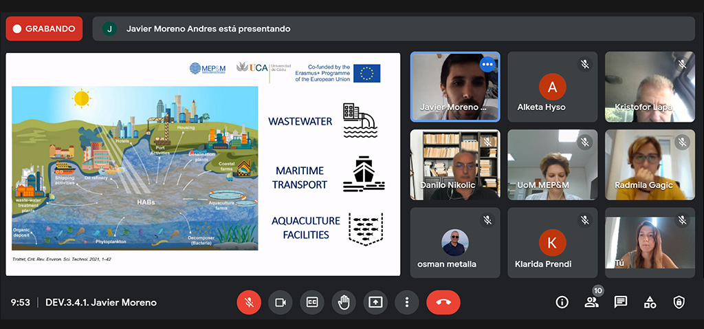 Profesor de la UCA imparte formación sobre tecnologías para minimizar la contaminación marina en Montenegro y Albania