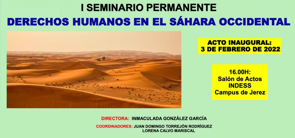 El I Seminario permanente de Derechos humanos en el Sáhara Occidental comienza el 3 de febrero