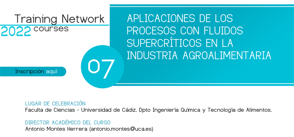 Cancelado el curso ‘Aplicaciones de los procesos con fluidos supercríticos en la industria agroalimentaria’ del ceiA3 en la UCA