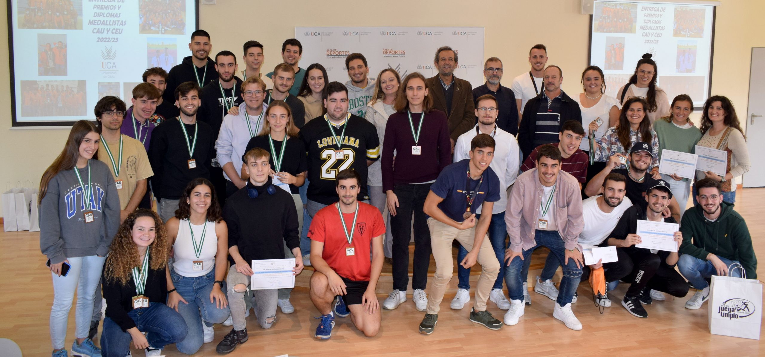La UCA entrega los premios a sus 66 medallistas en los campeonatos universitarios de Andalucía y de España 2022