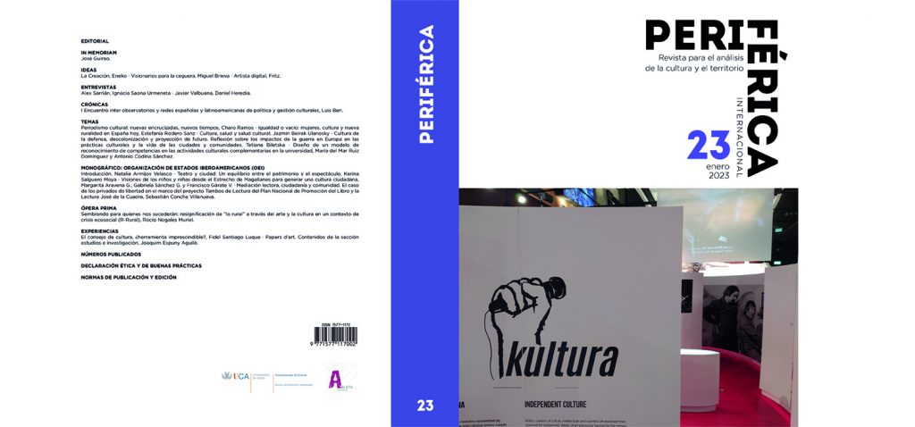 Extensión Universitaria publica en enero el número 23 de la revista ‘Periférica Internacional’