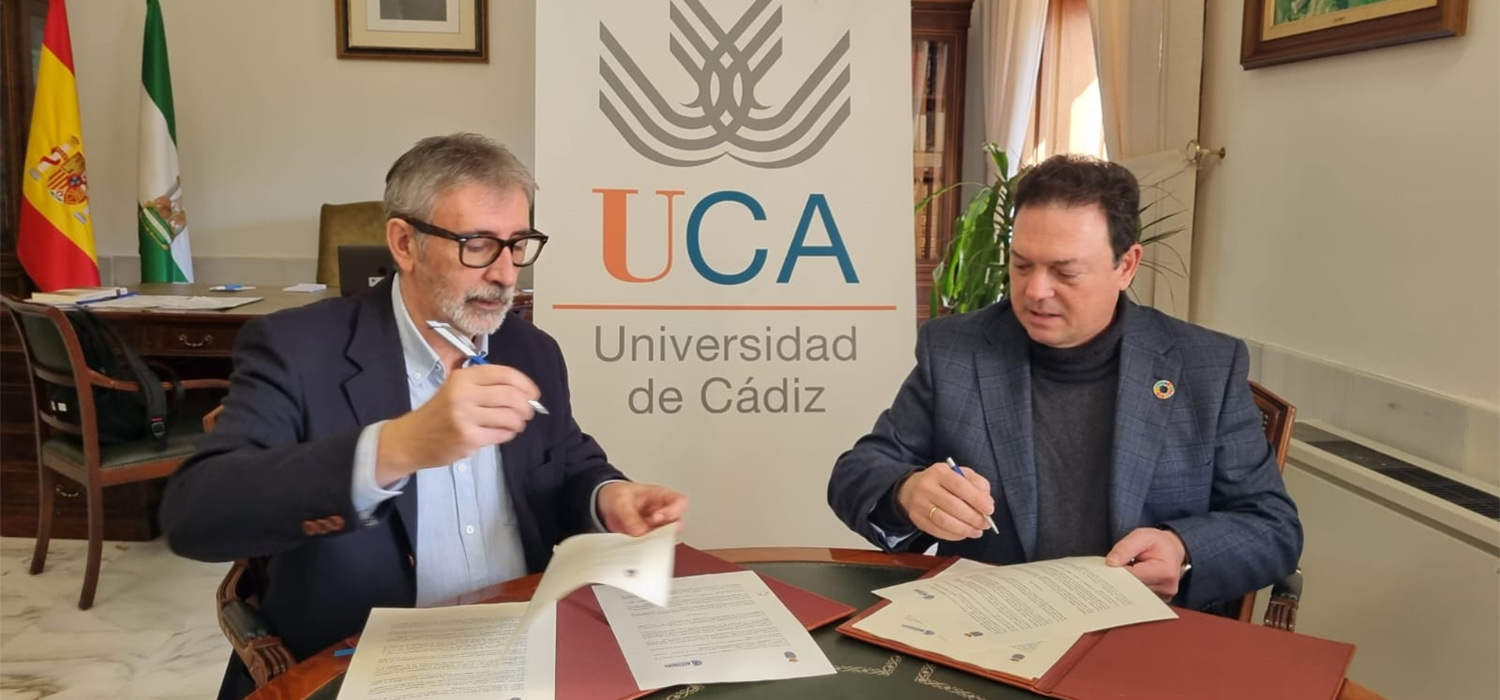 UCA y CEMABASA firman convenio para los Premios Hades y la concesión de ayudas por orfandad para alumnado universitario
