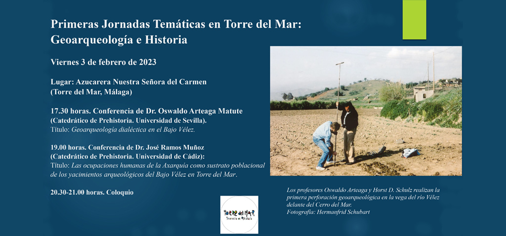 El catedrático de Prehistoria José Ramos participa en las I Jornadas sobre Geoarqueología e Historia en Torre del Mar