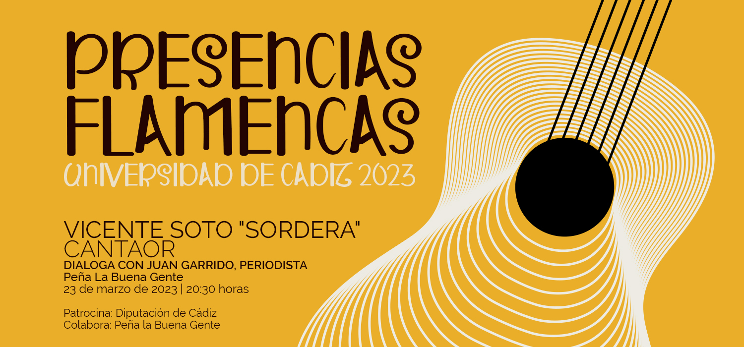 Vicente Soto Sordera inaugura esta tarde las Presencias Flamencas de la UCA