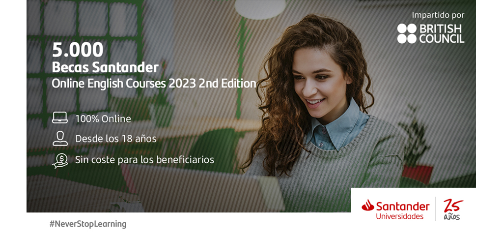 Santander Universidades lanza 5.000 becas de formación en línea en inglés