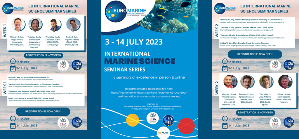 Los seminarios internacionales sobre Ciencias del Mar ‘EUROMARINE-UCA-SEA EU’ se celebrarán en julio