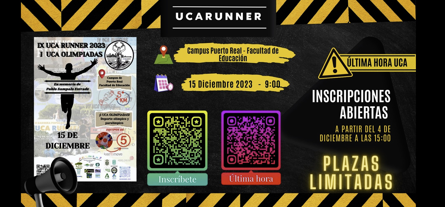 La Universidad de Cádiz convoca la IX edición de la UCA Runners