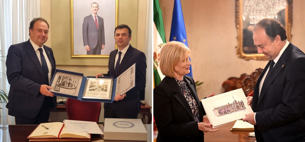 Primera visita institucional del rector de la UCA a los ayuntamientos de Jerez y Cádiz