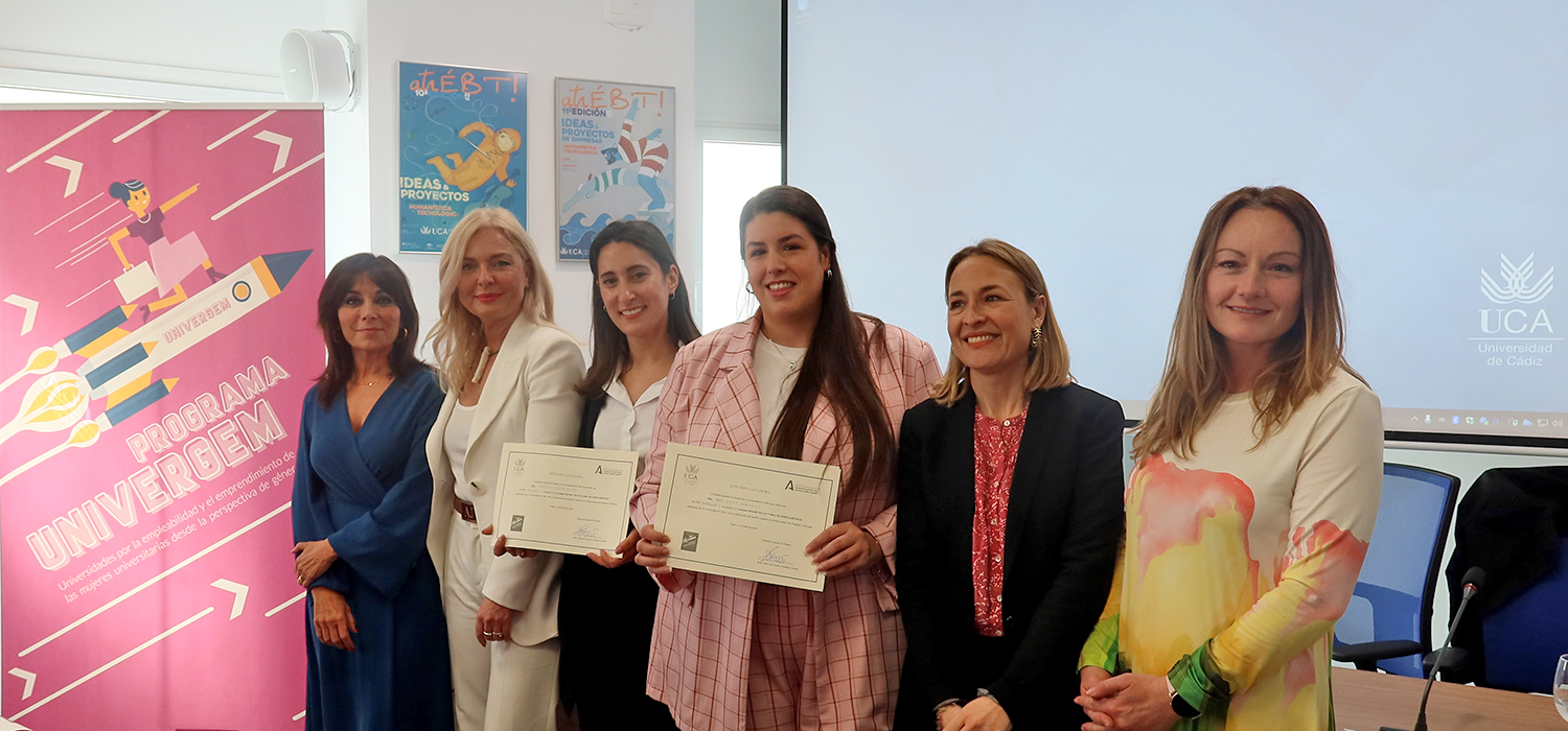 Ana Gómez y Virginia Gómez ganan el I Certamen a la Mejor Trayectoria de Empleabilidad del programa ‘Univergem’ de la UCA