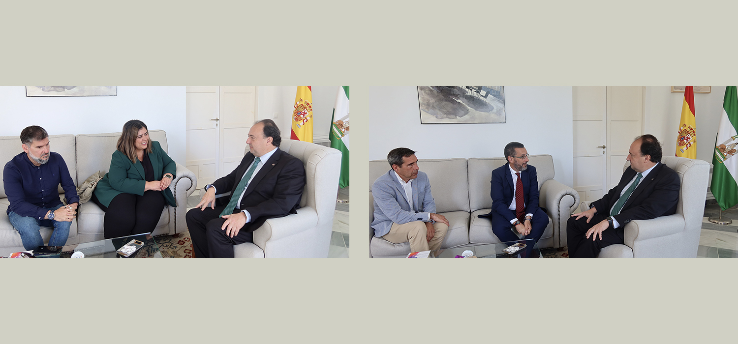 Primera reunión institucional del rector de la UCA con los alcaldes de Conil de la Frontera y La Línea de la Concepción
