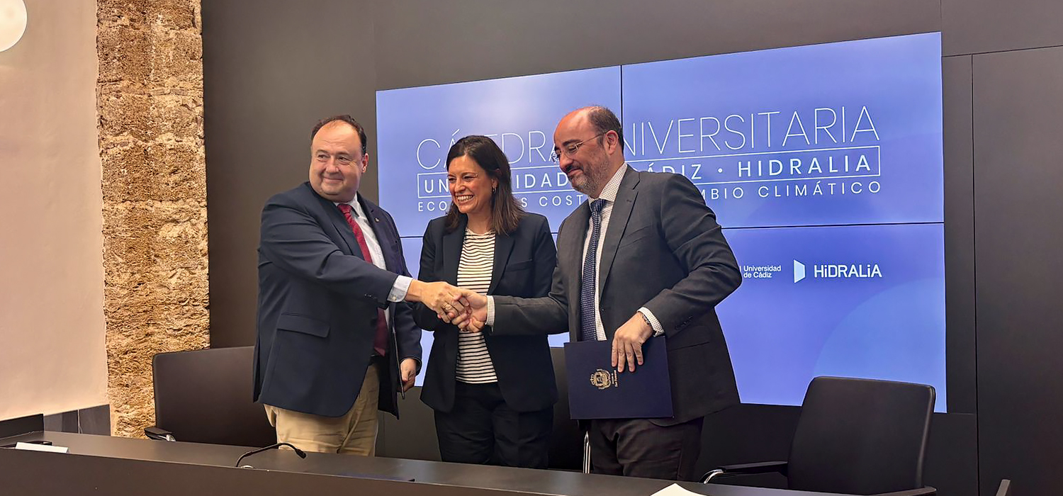 San Fernando acoge la firma de la nueva Cátedra UCA-Hidralia de Ecosistemas Costeros y Cambio Climático