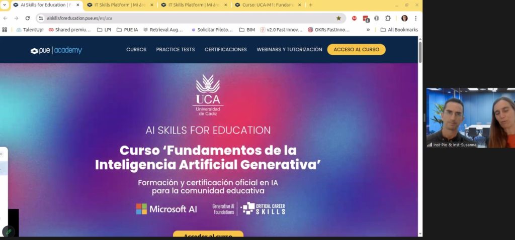 La Universidad de Cádiz impulsa la formación en Inteligencia Artificial Generativa entre su profesorado y PTGAS