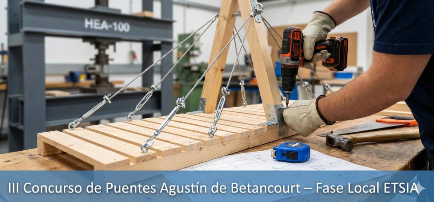La ETSIA celebrará el 17 de febrero la fase local para el III Concurso Nacional de Puentes